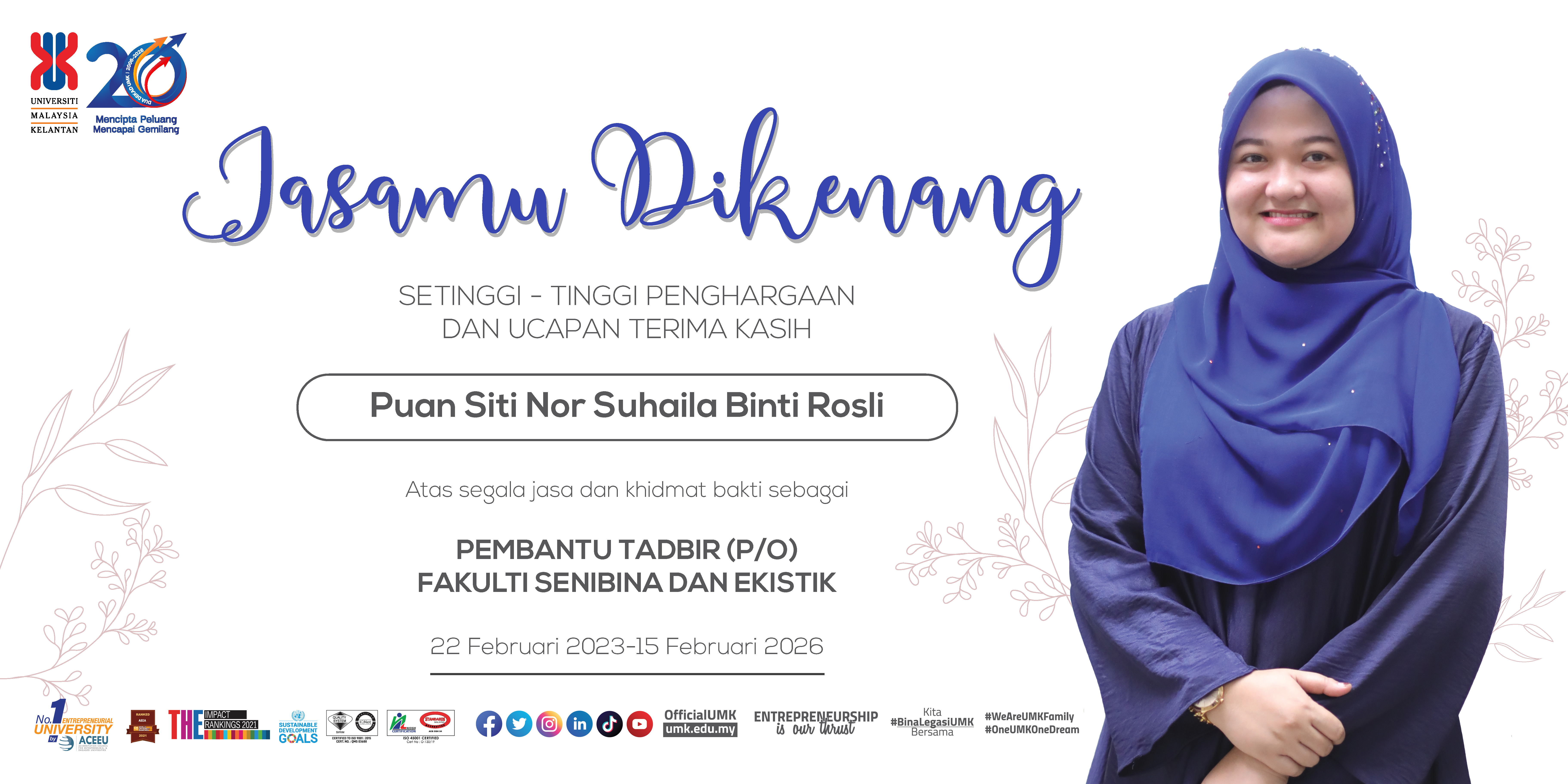 Jasamu Dikenang Suhaila